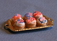 Dollhouse Miniature Cupcakes, Patriotic